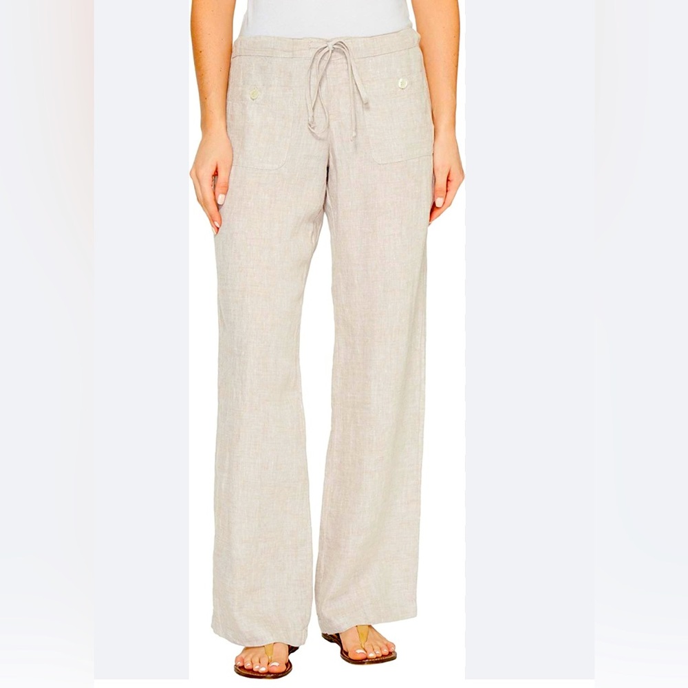 Allen Allen Cream colored Linen Pants - Size Small - Good Condition